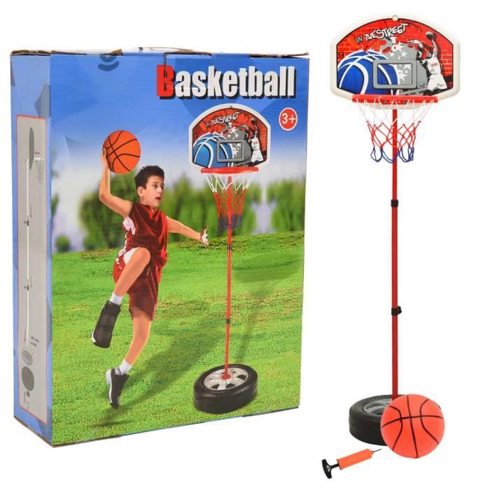 Panier de basket vidaXL Support de jeu de basket ball avec ballon et pompe 90 121 cm Panier de basket vidaXL Support de jeu de basket ball avec ballon et pompe 90 121 cm