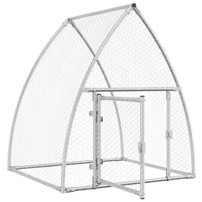 Cage pour poules - SALALIS - MPW18373 - Acier galvanisé - 100x105x120 cm - Porte avec serrure