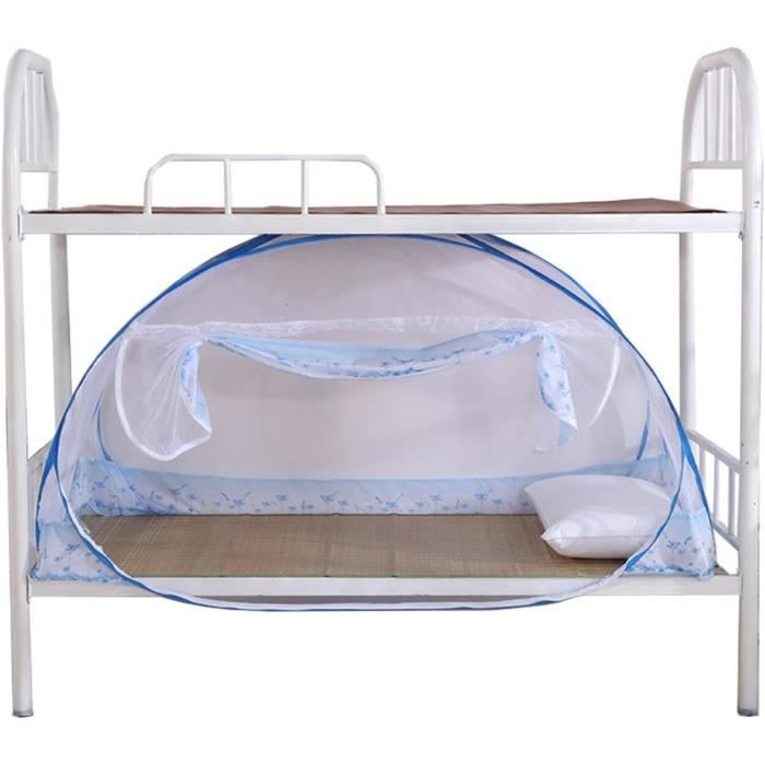 Moustiquaire Lit Superposé Étudiant – Tente Pop-up Anti-Moustique 360° Pour Lit Simple Ou Bunk, Rideaux Occultants + Housse Anti-Poussière, Dortoir Université