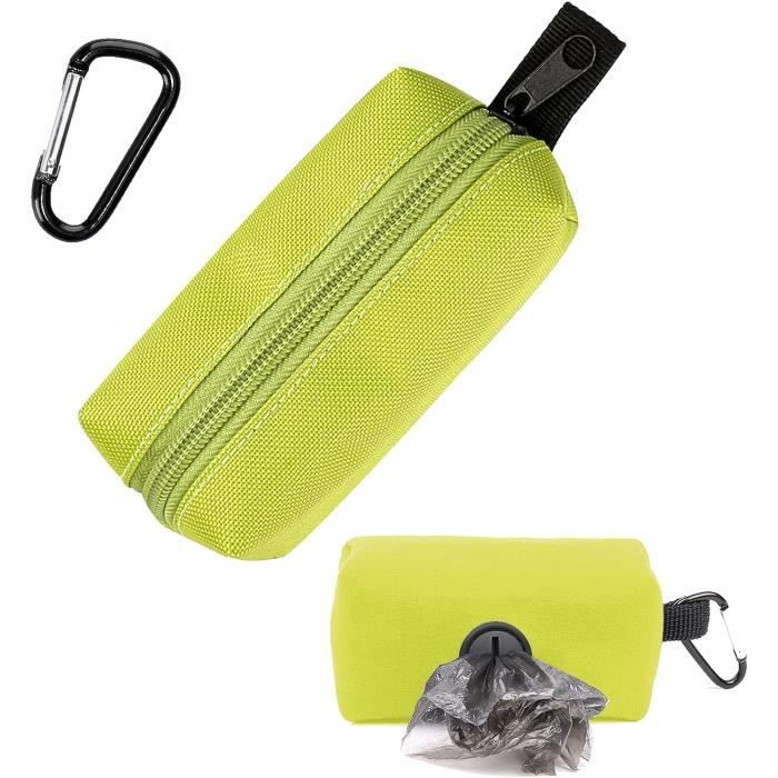 Distributeur Sac à Crottes Chien - 2 Pièces, Tissu Polyester, Mousqueton - Pour Promenade Et Randonnée