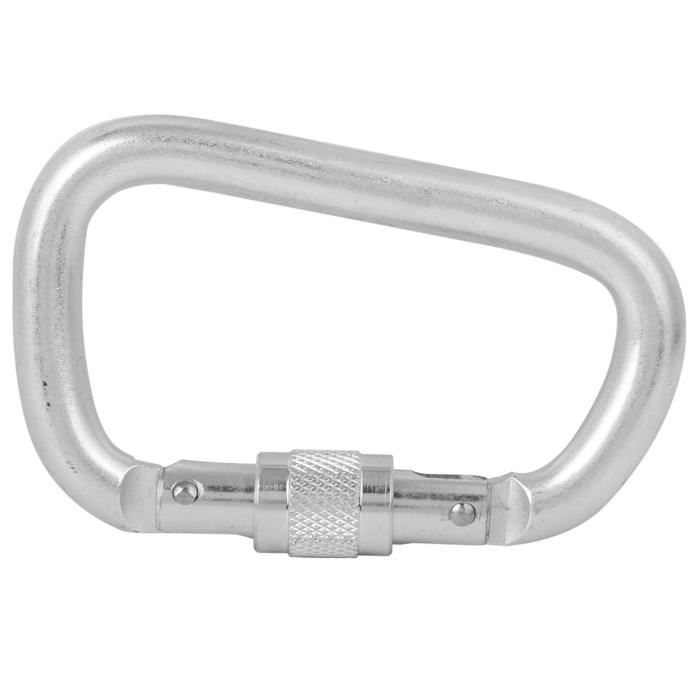 Mousquetons En D à Vis - Alliage Aluminium, 8x4,2 Cm, Pour Camping, Randonnée, Porte-clés (pas Pour Escalade)