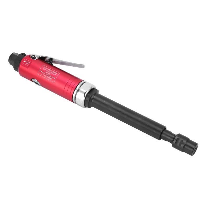 ABAC Meuleuse Droite Pneumatique G-201 - 25 000 Tr/min - Poignée Caoutchouc - Avec Meules 3mm Et 6mm - Pour Compresseur