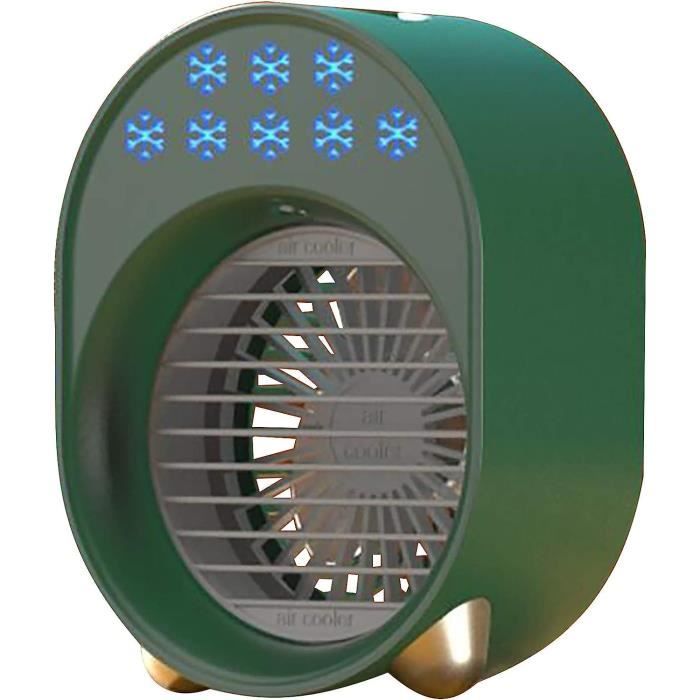 Mini Ventilateur De Climatisation, Refroidissement Silencieux Par Pulverisation Eau Glacee Chargement Usb Et Double Usage Enfichable 98810274