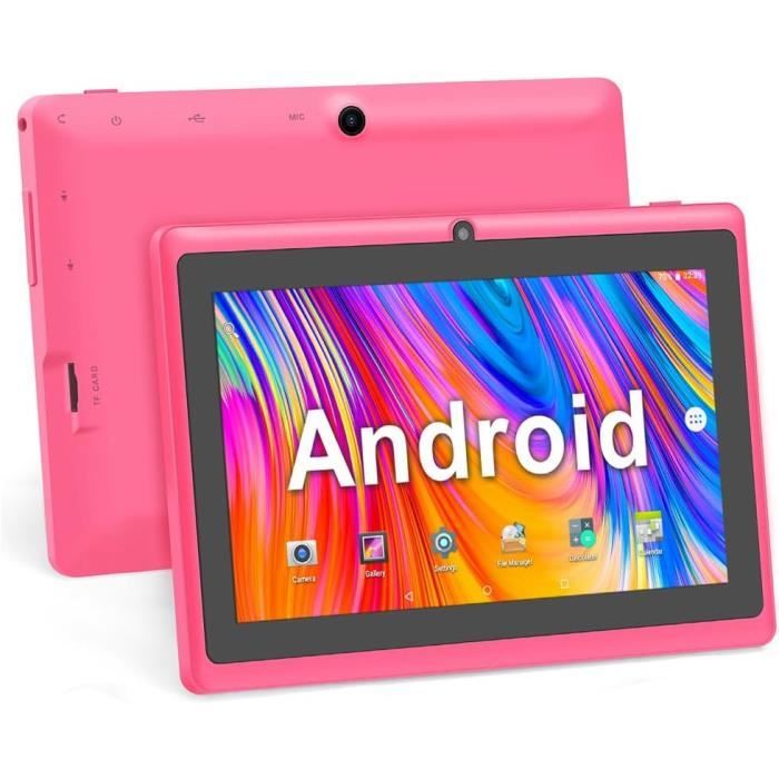 7 Pouces Tablette Tactile Android 5.0 Quad Core Tablet Pc 1Go Ram 8Go Rom Double Caméras Wifi Bluetooth Rose[m172]