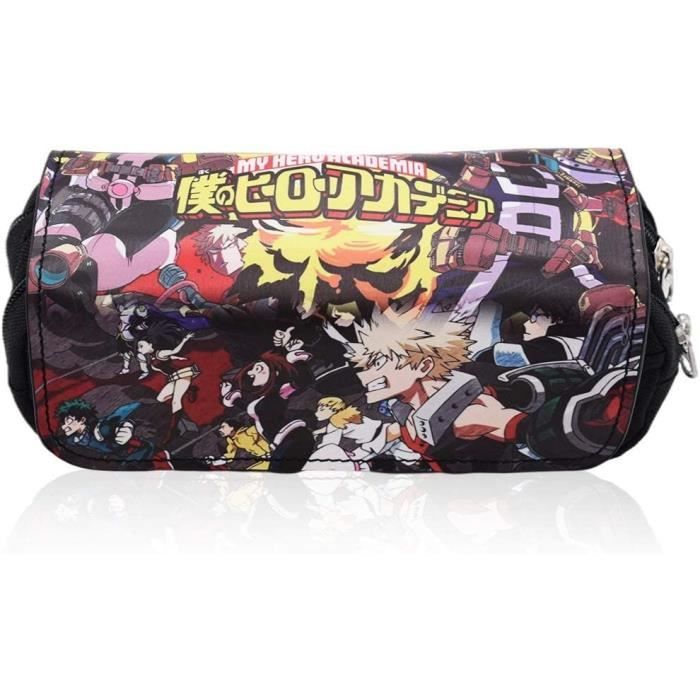 Trousse à Crayons Toile Double Couche Grande Capacité Cartable Portables Porte-crayon de