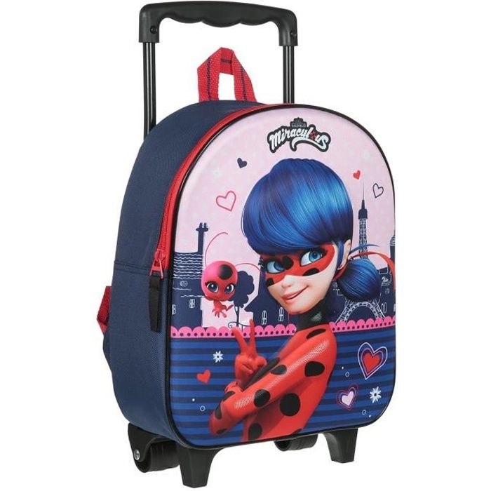 MIRACULOUS Cartable Roulettes Ladybug Super Secret 3D Enfant