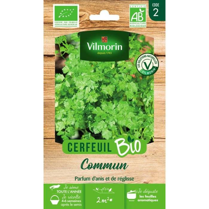 cerfeuil commun bio vilmorin cdiscount jardin