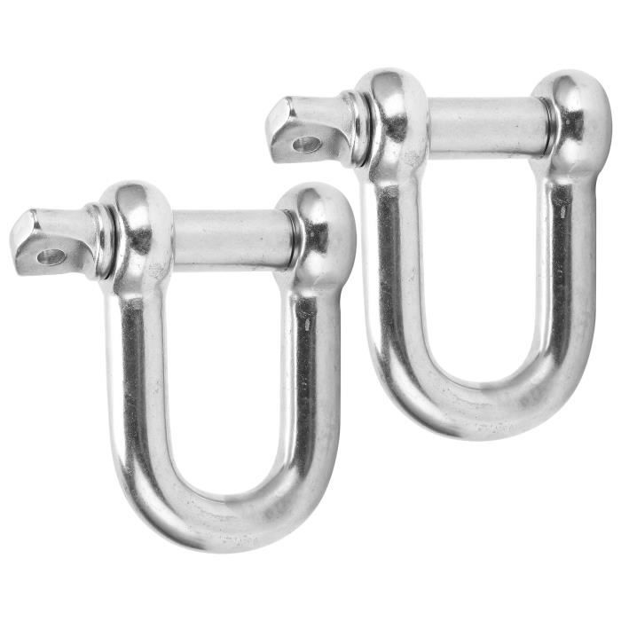 Mini Manille à Nœud En Forme De D - 10 Pièces, Acier Inoxydable Alliage Zinc Pour Paracorde Et Matériel Marin