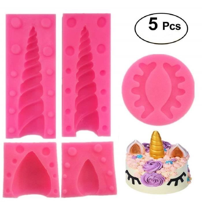 5 Pcs Corne De Licorne Moule A Gateau En Silicone Avec Oreilles Et Les Yeux Ensemble De Moule A Fondant Gateau Chocolat Outils De Cdiscount Maison 5 Pcs Corne De Licorne Moule A Gateau En Silicone Avec Oreilles Et Les Yeux Ensemble De Moule A Fondant Gateau Chocolat Outils De Cdiscount Maison