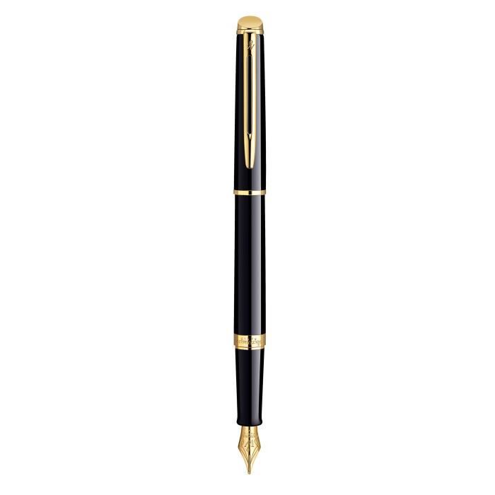 Attributs Chrom/és Waterman-Allure: Stylo Bille Laque Noire Mate M/écanisme /à Poussoir Dans son /écrin