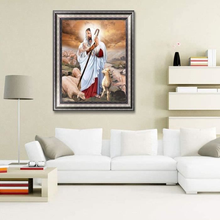 Non - Neuve Carte Postale Vintage Pâques Jésus Berger Troupeau Rivière