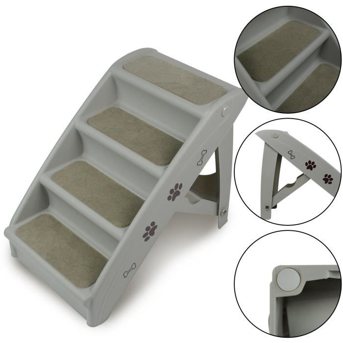 Meilleurs prix pour YRHOME Escalier pour chien 4 marches escalier pour animal de compagnie pliable aide à l'escalade escalier pour chien rampe échelle