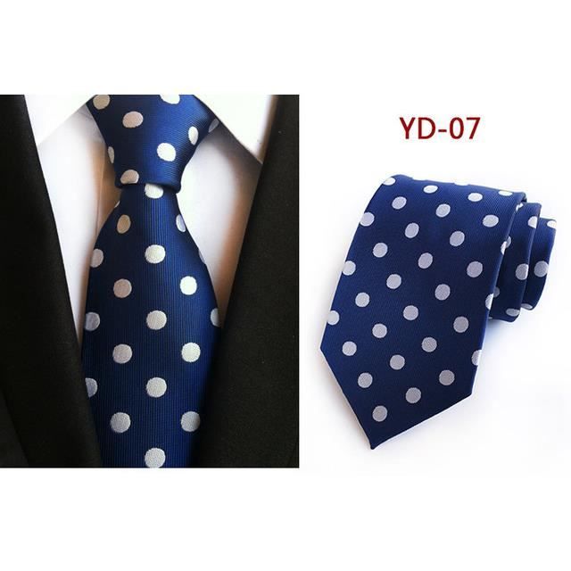 Cravate Homme Damier Bleu Et Blanc – Motif Drapeau – Pour Mariage, Fête Et Bureau – Taille Universelle