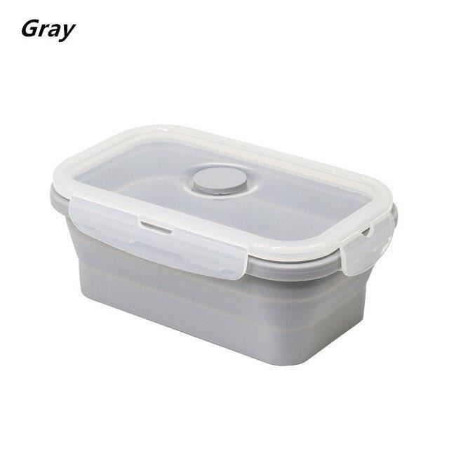 LUNCH BOX,gray350mlBoîte À Déjeuner En Silicone 350850ml, Récipient