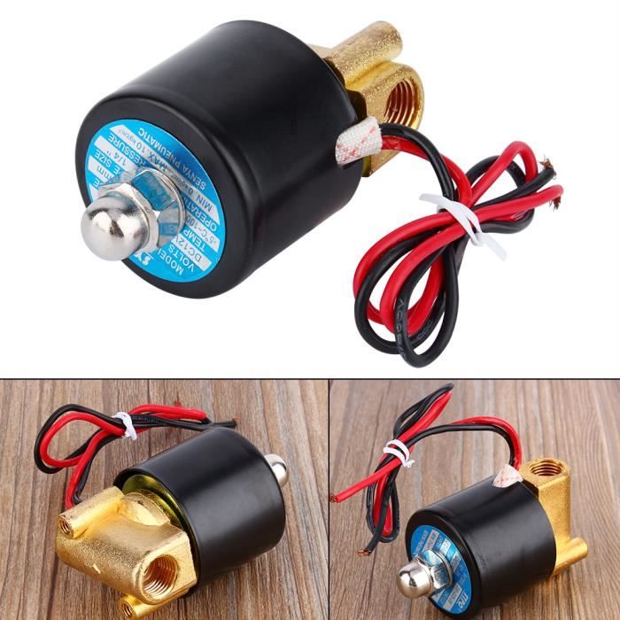 Électrovanne 12V Akozon - Vanne à Eau Normalement Fermée Pour Purificateur | Connexion Rapide 1/4 Pouce