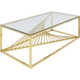 Table basse Laser 120x60cm dorée Kare Design-1
