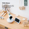 BabymoovYOO Moov Babyphone Vidéo Motorisé avec vue à 360°, Ecran 4,3'' Veilleuse, 5 Berceuses, Mode VOX, Talkie Walkie, Portée 300m-1