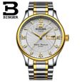 BINGER® Montre Homme marque de Luxe Sport Chronographe étanche Double Calendrier dateur Superbe étanche Acier Bracelet-1