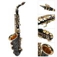 Shipenophy saxophone mi bémol Kit de Saxophone Alto E, Tube de pliage plat en laiton et électrophorèse à musique saxophone Noir-1