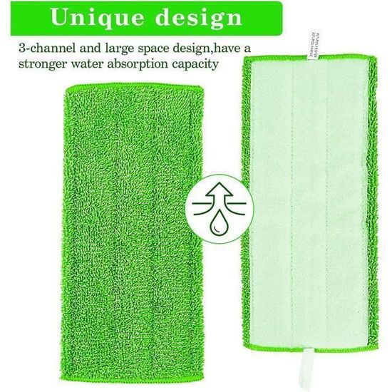 4 Lingettes Réutilisables Pour Swiffer WetJet - Lavable En Machine