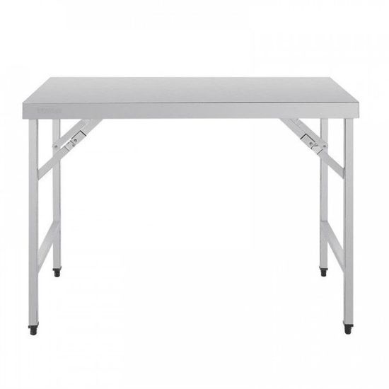 table pliante inox longueur 120 cm x 60 cm cdiscount bricolage