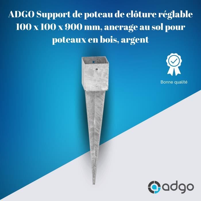 ADGO Poteau De Maçonnerie Fixe Fixation Béton, Base De