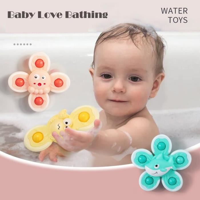 Vert - Jouets de bain Montessori pour bébé garçon, ventouse de