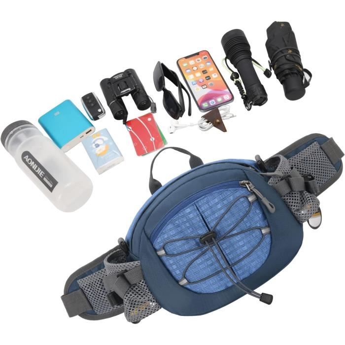 TUDEQU Sac Banane Randonnée Avec 2 Porte-Bouteilles Cachés - Sac Lombaire Course Et Promenade Chien TUDEQU Sac Banane Randonnée Avec 2 Porte-Bouteilles Cachés - Sac Lombaire Course Et Promenade Chien