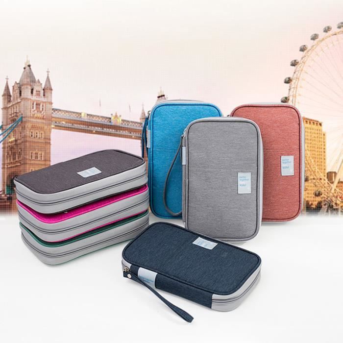 Pochette Organisatrice Câbles 3 Compartiments - 22x13x5cm, Tissu Oxford, Pour Chargeurs, Stylos, Voyage