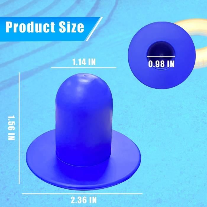 Lot De 4 Bouchons Caoutchouc Pour Piscine Hors Sol - Compatible Intex, Diamètre 3,18 Cm - Pour Filtre Et Tuyaux - 12
