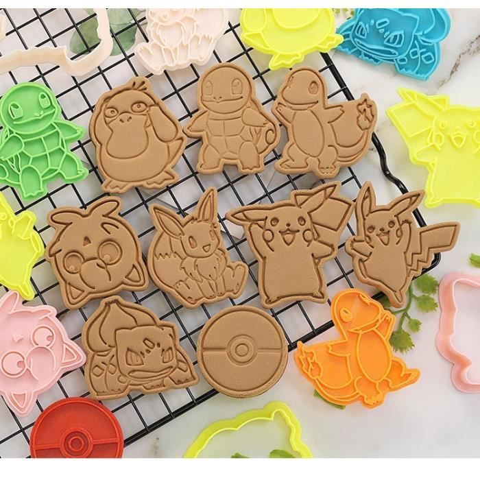 Moule à gateaux,Pokemon biscuits moule Pikachu dessin animé Anime chiffres  jouets accessoires de cuisson noël bricolage - Type 2 - Cdiscount Maison