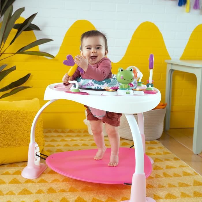 BRIGHT STARTS Trotteur Table d Activites 2 en 1 Modele Rose Cdiscount Puericulture Eveil bebe