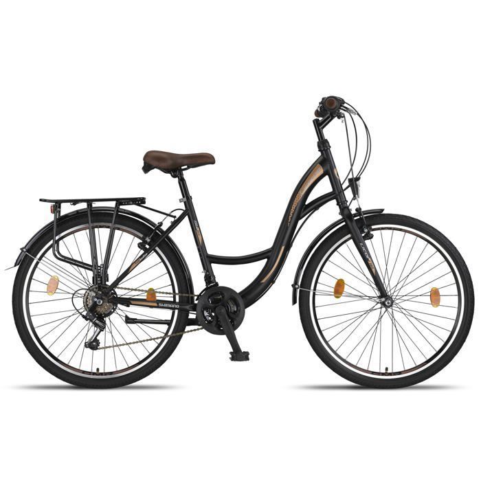 Vélo De Ville Licorne Stella 26" Noir – Parfait Pour Vos Balades Au Quotidien