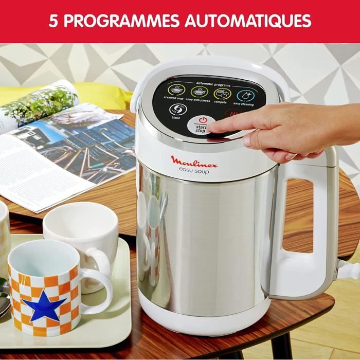 Blender chauffant Ultrablend cook MOULINEX LM962B10 Noir - 1300W - 2 Litres  - 8 programmes automatiques - Cdiscount Electroménager