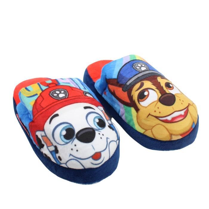 Paw Patrol Chaussons pour garçons, Chase, ruban anti-déchirure