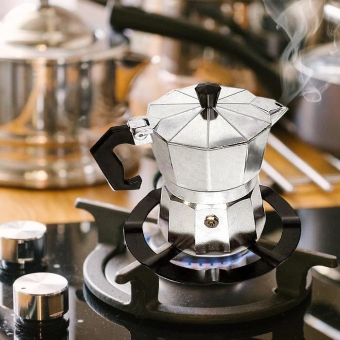 Dessous De Plat Expresso NISPOTDOR Support Cafetière Moka En Fonte - Lot De 2 - Réducteur De Gaz Pour Cuisinière - 13,5cm Support Cuisinière Gaz