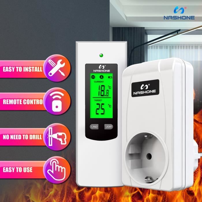 Thermostat numérique sans fil YWEI Socket Programmable Objet — free download