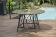 Table de jardin ronde en aluminium marron - DCB GARDEN - Ushuaia - Table fixe - Rond - 4 personnes-2