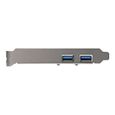 Carte PCIe à 2 ports USB 3.0 - Alimentation SATA - Adaptateur PCI Express 2x USB Super Speed avec alimentation SATA - PEXUSB3S23-2