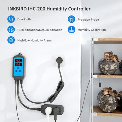 Prise Thermostat Numérique 230V – Contrôle Température Et Humidité Pour Terrarium, Serre, Radiateur – Écran LCD, Alarme - 4