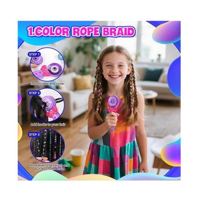 Machine à Tresser Automatique Herefun – Kit De Coiffure Avec Perles Colorées Pour Enfants De 6 à 10 Ans
