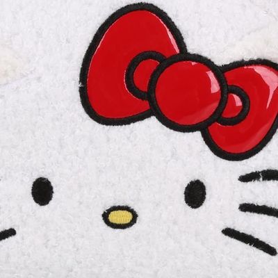 Trousse Hello Kitty En Peluche Blanche - Sanrio Officielle - Idéale Pour L'école