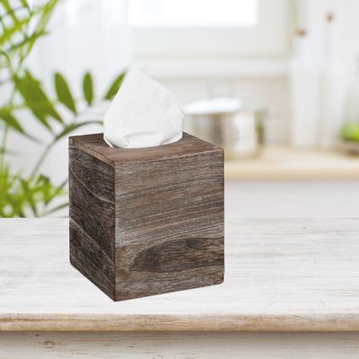 Relaxdays Boîte à Lingettes & Mouchoirs En Bambou – Distributeur Élégant, Fond Coulissant, 27,5 X 15,5 X 9 Cm