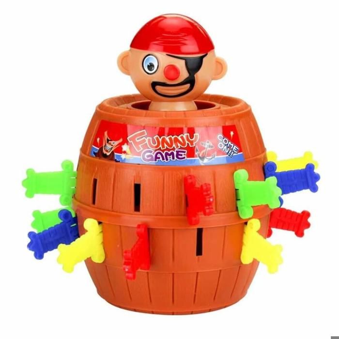 Lksixu Jouets pour Tout-Petits Jouets Éducatifs pour Bébé Mini Jeu de Société pour Enfants Baril de Pirate Insertion d'Épée Pingouin Fête Compétences