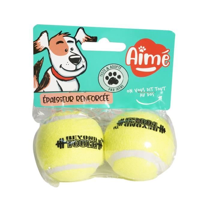 AIME Jouet balle tennis menthe 5cm - Pour chien - Cdiscount Animalerie