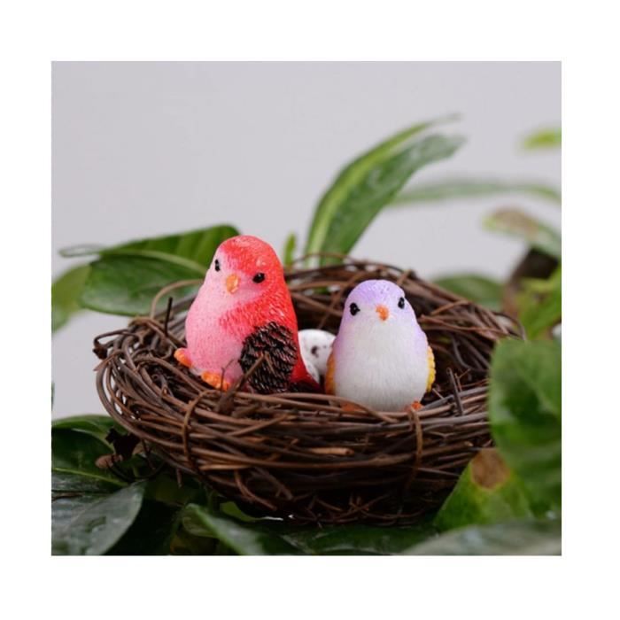 Cobee – Lot De 16 Figurines D'oiseaux Miniatures En Résine – Décoration Jardin Féérique, Maison De Poupée, Bureau