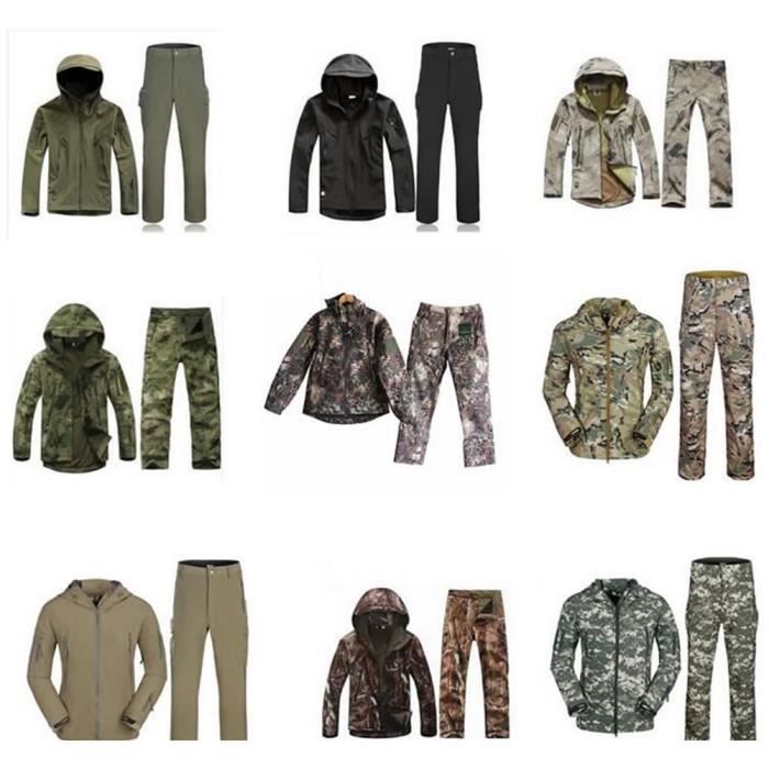 Armée Polaire Vestes tactiques Hommes Pull Militaire Surdimensionné  Vêtements de pêche Chemise de randonnée Vêtements tactiques militaires pour  hommes