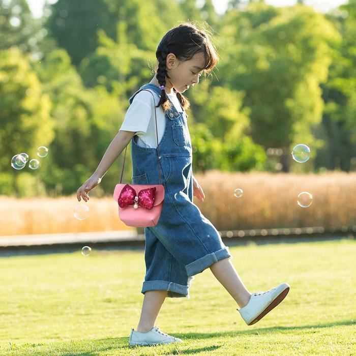 Sac a Main Petite Fille avec Bowknot, Mignon Mini Sac à Bandoulière pour  Enfants Bambin Noël de Fête D'anniversaire Cadeau (Rose) - Achat / Vente Sac  a Main Petite Fille avec Bowknot