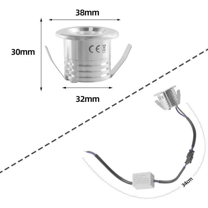 Ensemble De Mini Spots LED Encastrables Rond
