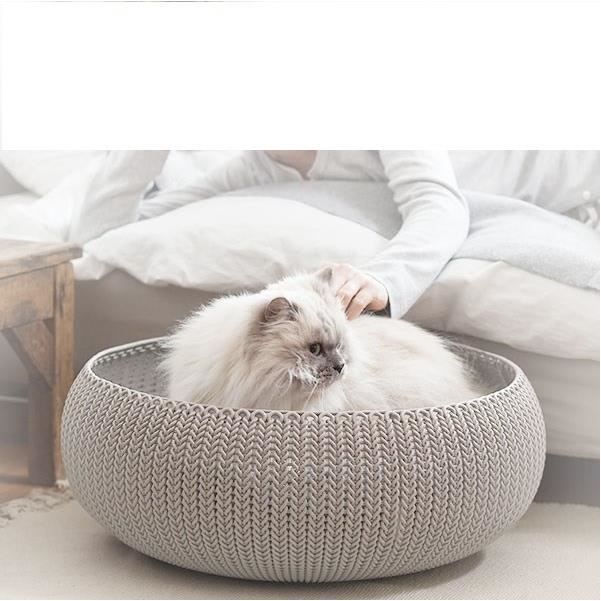 Curver Lit pour animaux de compagnie Cozy 50 x 22 cm Creme Cdiscount
